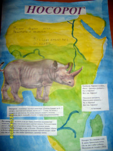 Плакат о носороге.