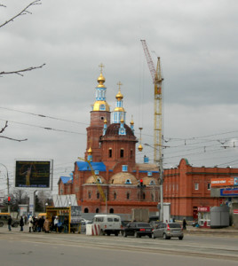 Строительство кафедрального собора в Ульяновске (2009г).