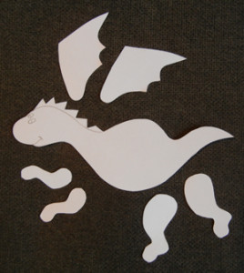 Елочная игрушка- дракон из бумаги, своими руками.